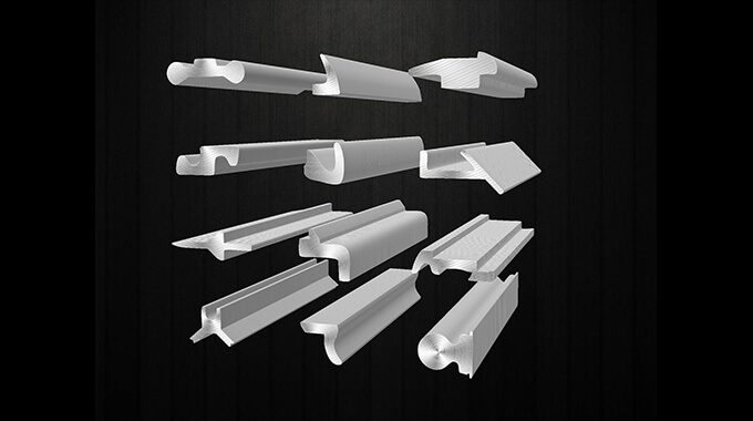 Serrature a molla e altre parti meccaniche hardware a forma di linea
