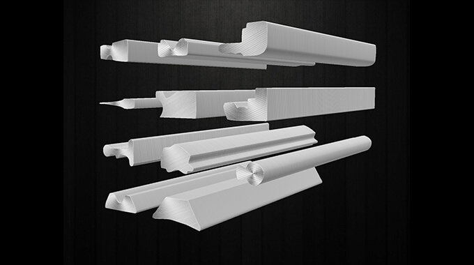 Serrature a molla e altre parti meccaniche hardware a forma di linea
